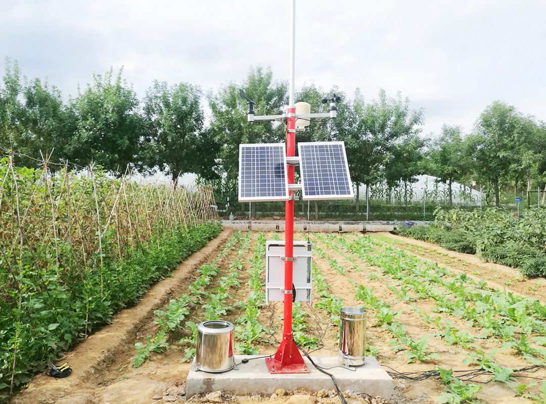 山东某学院农田小气候观测站项目安装现场