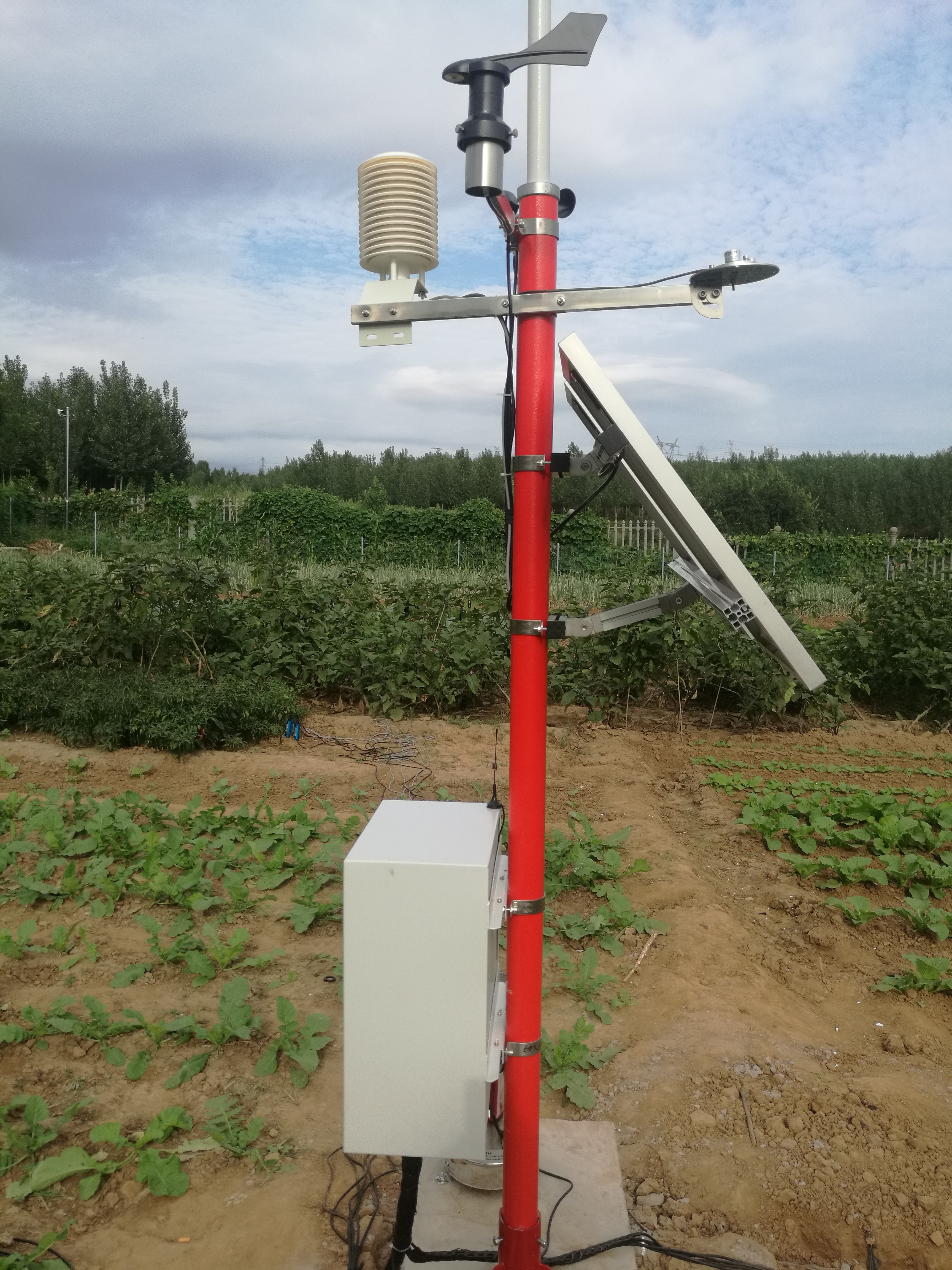 山东某学院农田小气候观测站项目安装现场