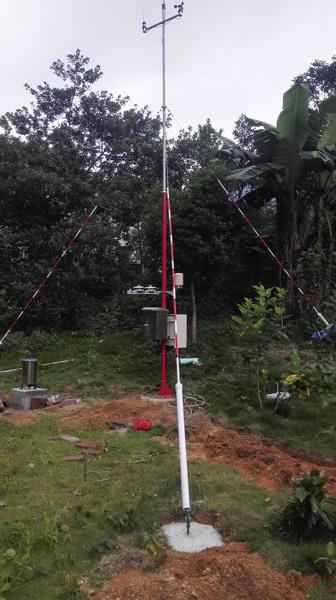 5A级森林公园自动气象站项目安装现场