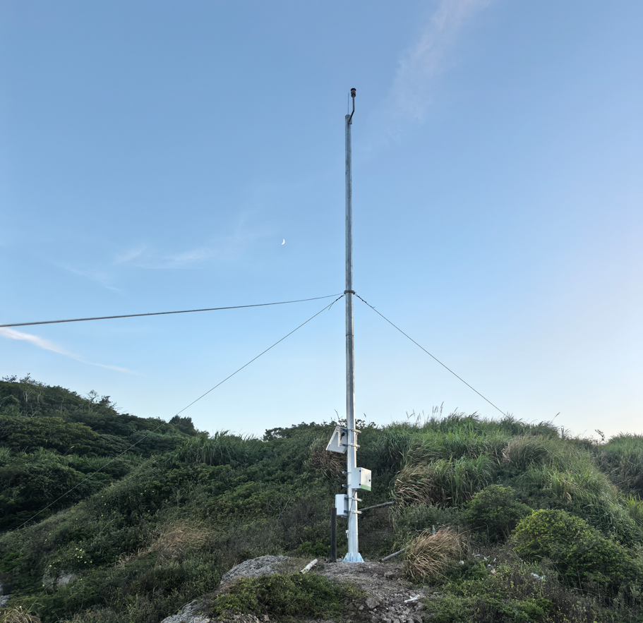 海岛10米气象站项目安装现场