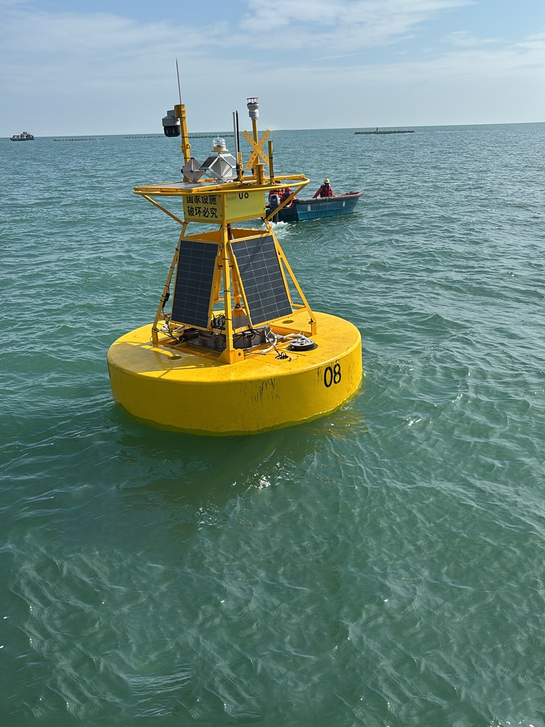 海洋浮标五要素气象站项目安装现场