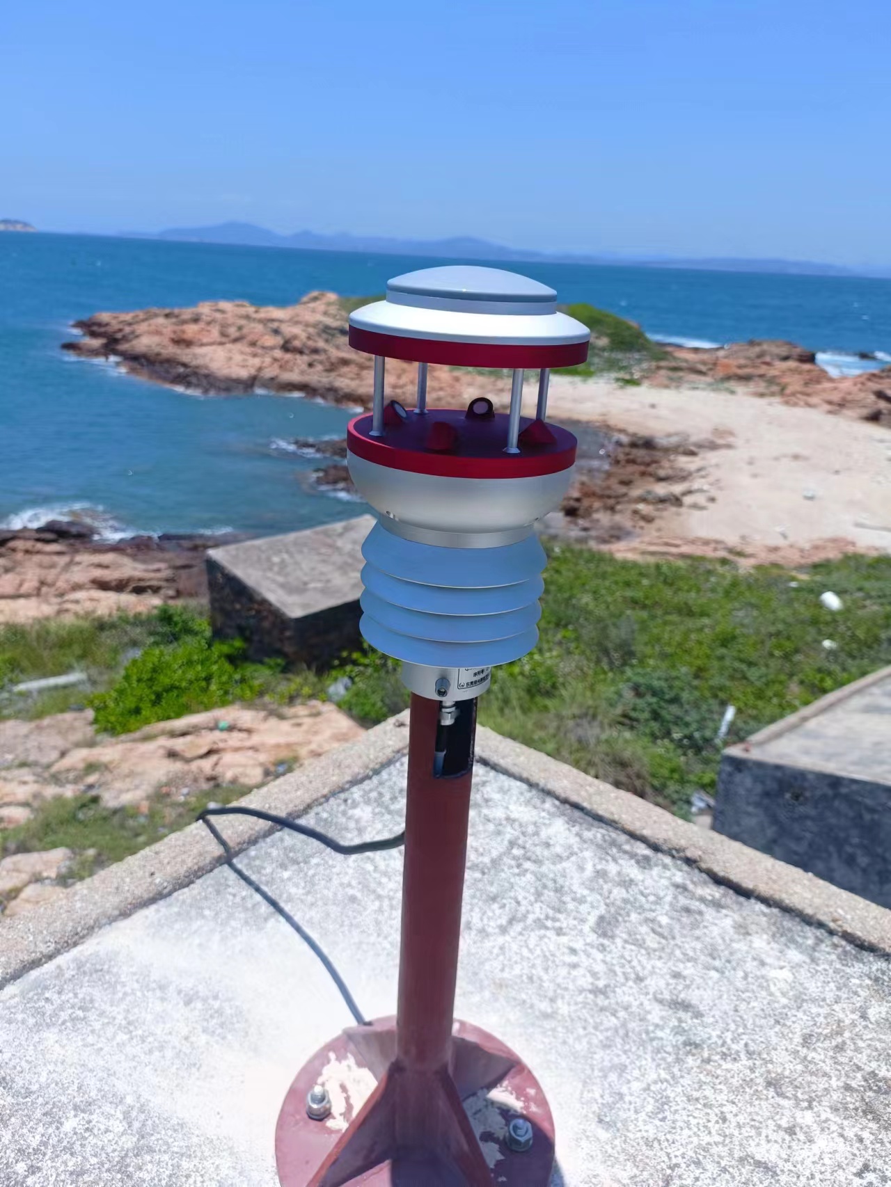 海洋气象六要素监测系统项目安装现场